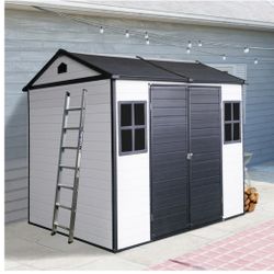 8x6FT Resin Outdoor Storage Shed
