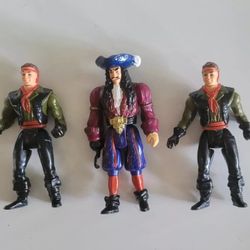 1991  Mattel Hook Movie action figures Captain Hook And Swashbuckling Peter Pan 