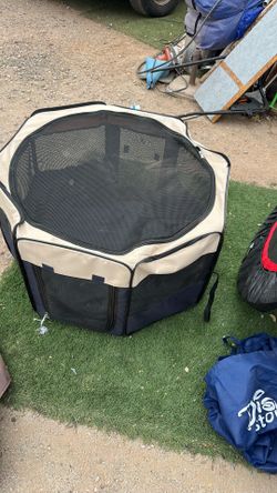 Portable foldable pet playpen 36 inches across and 20 inches high good condition