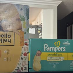 Diapers in size newborn & size 2 BRAND NEW UNOPENED BOX