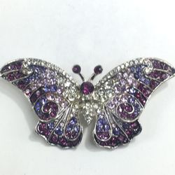 PIN BROOCH Rhinestone Butterfly 