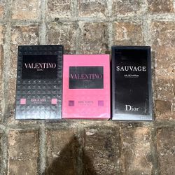 Valentino Born In roma And dior sauvage bundle colognes and perfume 