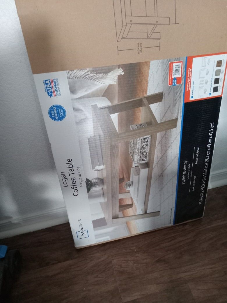 Mainstay Logan Coffee Table Brand New In Box
