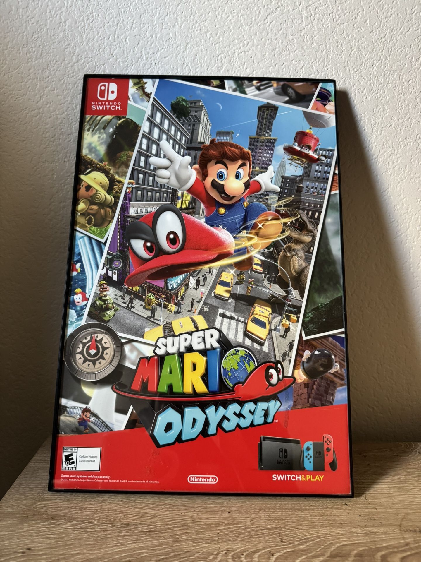 *RARE* FRAMED Mario Odyssey Promo Poster  