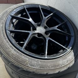 SET OF (4) MRR WHEELS FS6 20x10.5 GLOSS BLACK FLOW FORGED SERIES