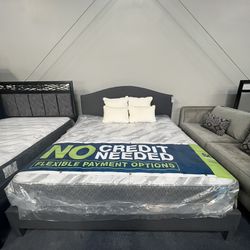 Gray King Size Bed Frame