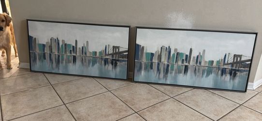 Two Large Framed Paintings
