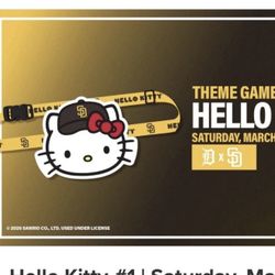 Brand New Hello Kitty Padres Bag 