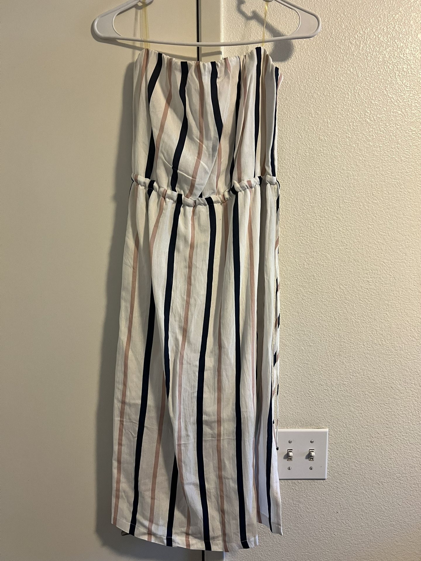 Stripped Halter Mid Summer Dress Size Large