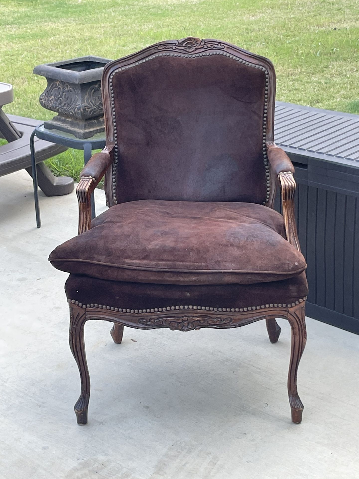 Two Suede Chairs