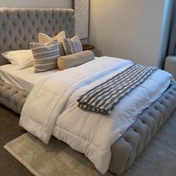 New Queen Size Grey Bed Frame- Pay On Delivery Or Pick Up 