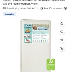 Kolcraft Crib And Toddler Kids Mattress Pediatric 800 Extra Firm Ultra Deluxe