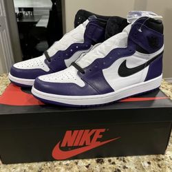 NEW jordan 1 Retro Purple Court 2.0 Authentic Size 10