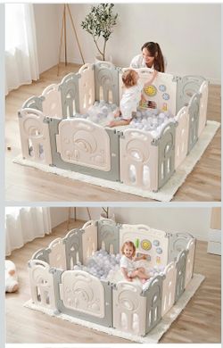 Fortella 14panels Baby Playard W Door