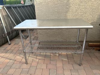 Stainless Steel Table/Work Bench ( 49.5 in _ W 35.5 in H _ 24 in D )