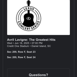 Tickets Charleston Avril Lavigne And Simple Plan