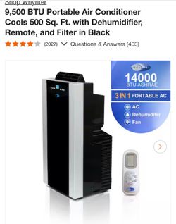 Whynter 9,500 BTU portable AC