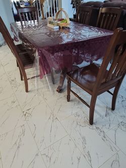 Dining table and chairs