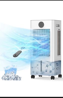 Windowless Portable Air Conditioner, 12H Timer & 2-Gal Tank, 3-IN-1 Portable AC Unit with Remote, 75°Oscillation, 3 Modes & 3 Speeds, Ultra-Quiet 24"