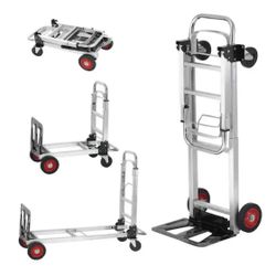2-in-1 Aluminum Folding Hand Truck 400 lbs