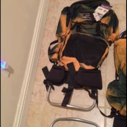 Set Of 3 Jan sport Hiking Packs With Frames And Tags