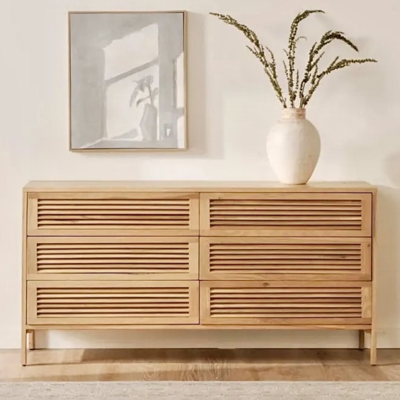 Free Delivery NEW IN-BOX West Elm 6-Drawer Dresser, Solid White Oak FSC® Certified Wood (Retail $3,000+tax)