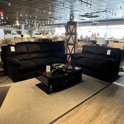 Black Sofa And Loveseat