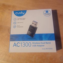 CUDY AC1300 WIRELESS Dual Band USB ADAPTER (Brand New)