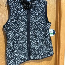 Karen Scott zero Proof Black And White Vest