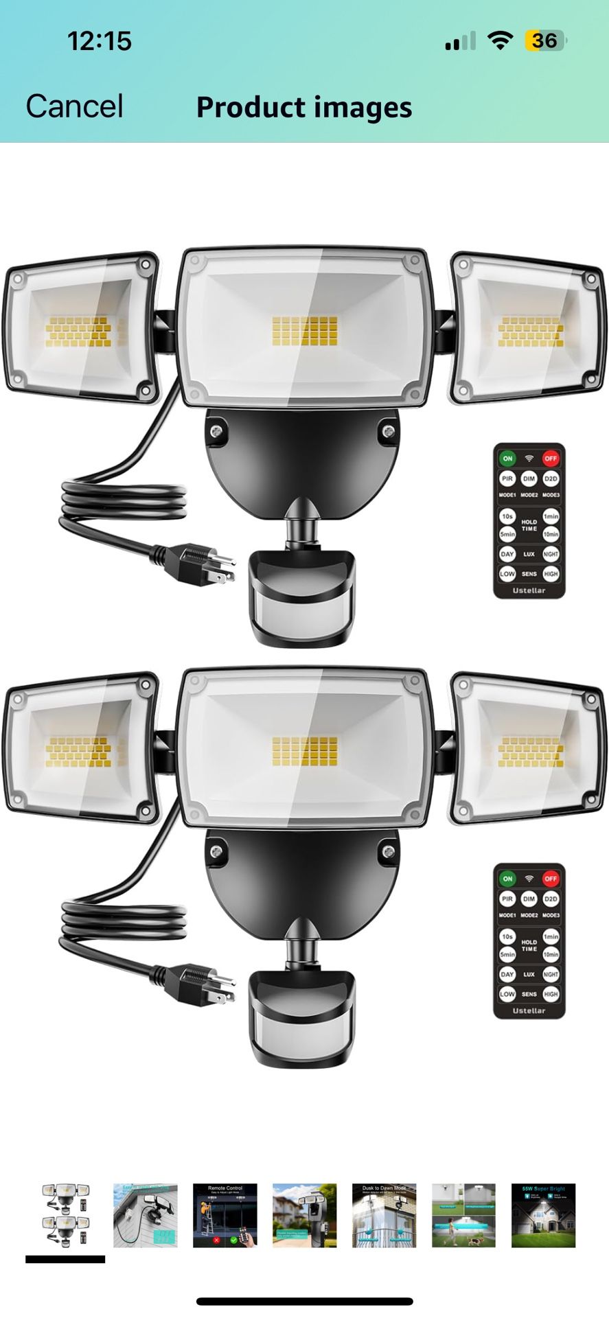 2 pack LED security light