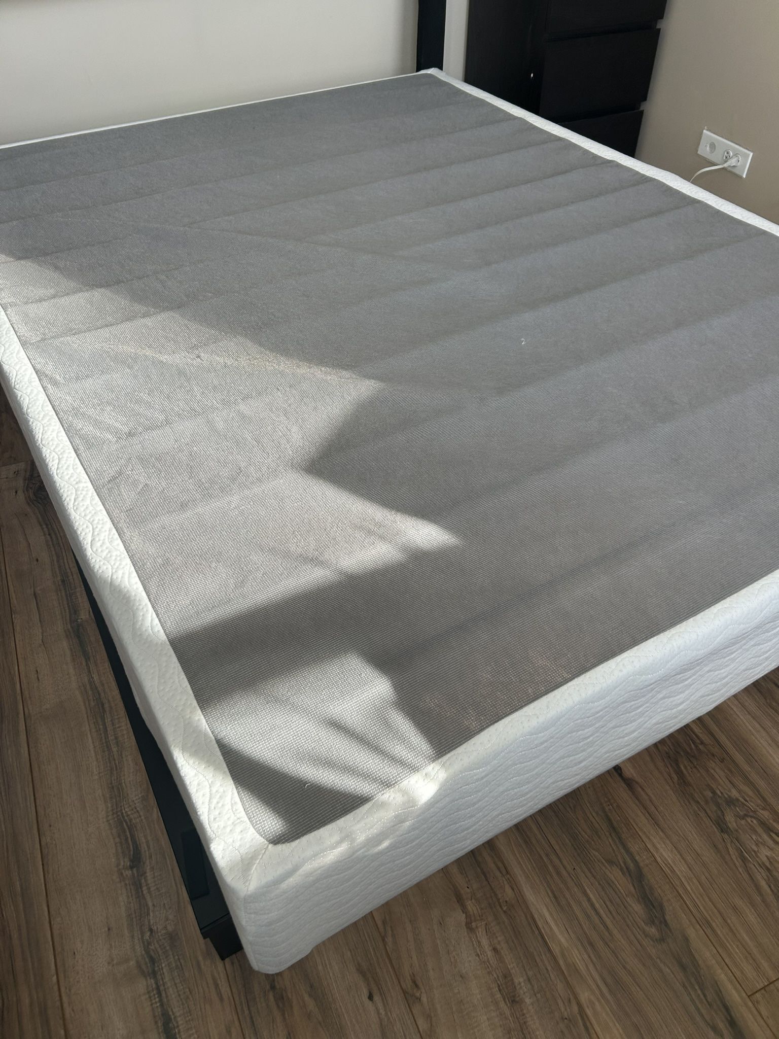Queen Bed Frame and Boxspring (1 Year Old)