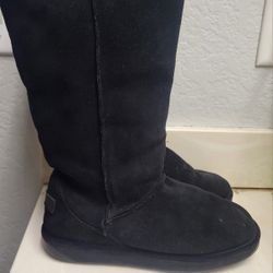 Black Fur Boots Size 6.5