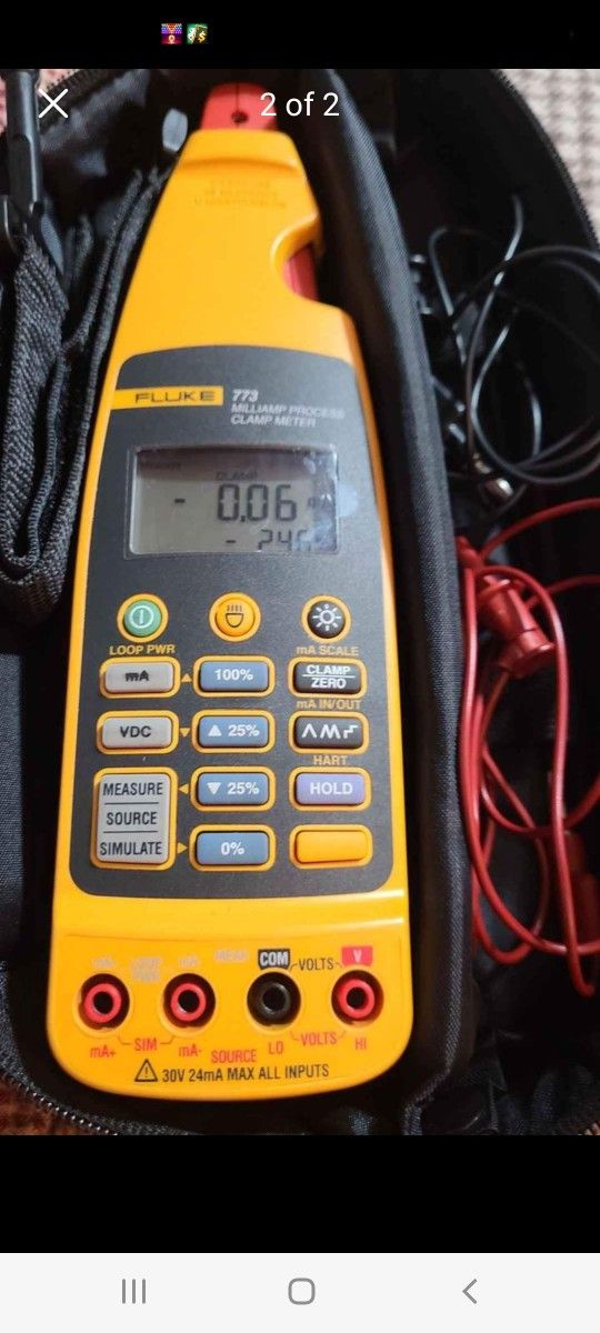 Fluke 773 Milliamp Process Clamp  Meter