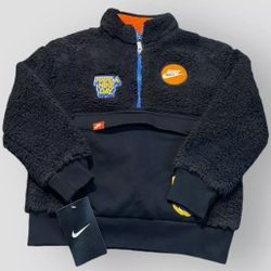 *NEW* Nike  Just Do It Patches” Sherpa Pullover Jacket Boys
