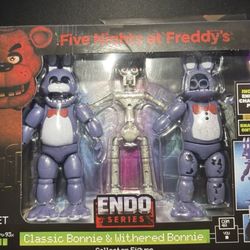 FNAF Five Nights At Freddys Jazwares CLASSIC & WITHERED BONNIE ENDO SERIES SET