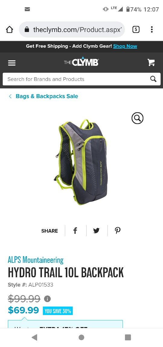 Hydration Backpack
