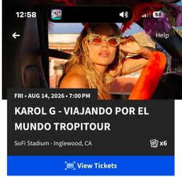 Karol g floor seats for Friday