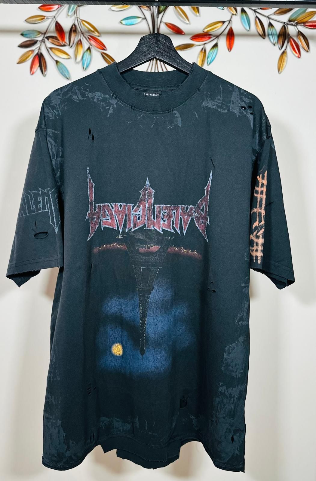 BALENCIAGA PARIS MOON UPSIDE DOWN T SHIRT !!!