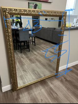 Large - Heavy Gold Mirror