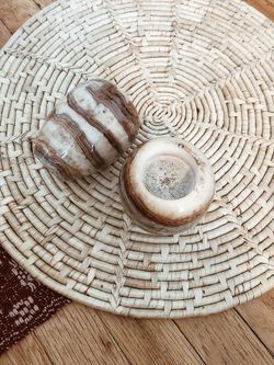 marble candle holders