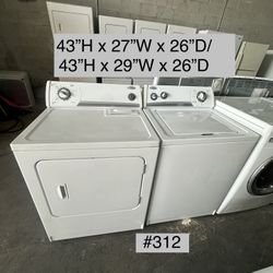 Whirlpool Washer And Dryer Top Load Electric (#312)