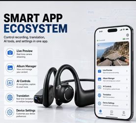 Open-Ear Wireless Headphones with Camera