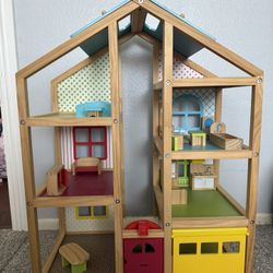 Melissa & Doug Wooden Doll House 