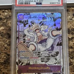 One Piece Monkey D Luffy OP05-119 Awakening Of The New Era Manga Art Card PSA 10
