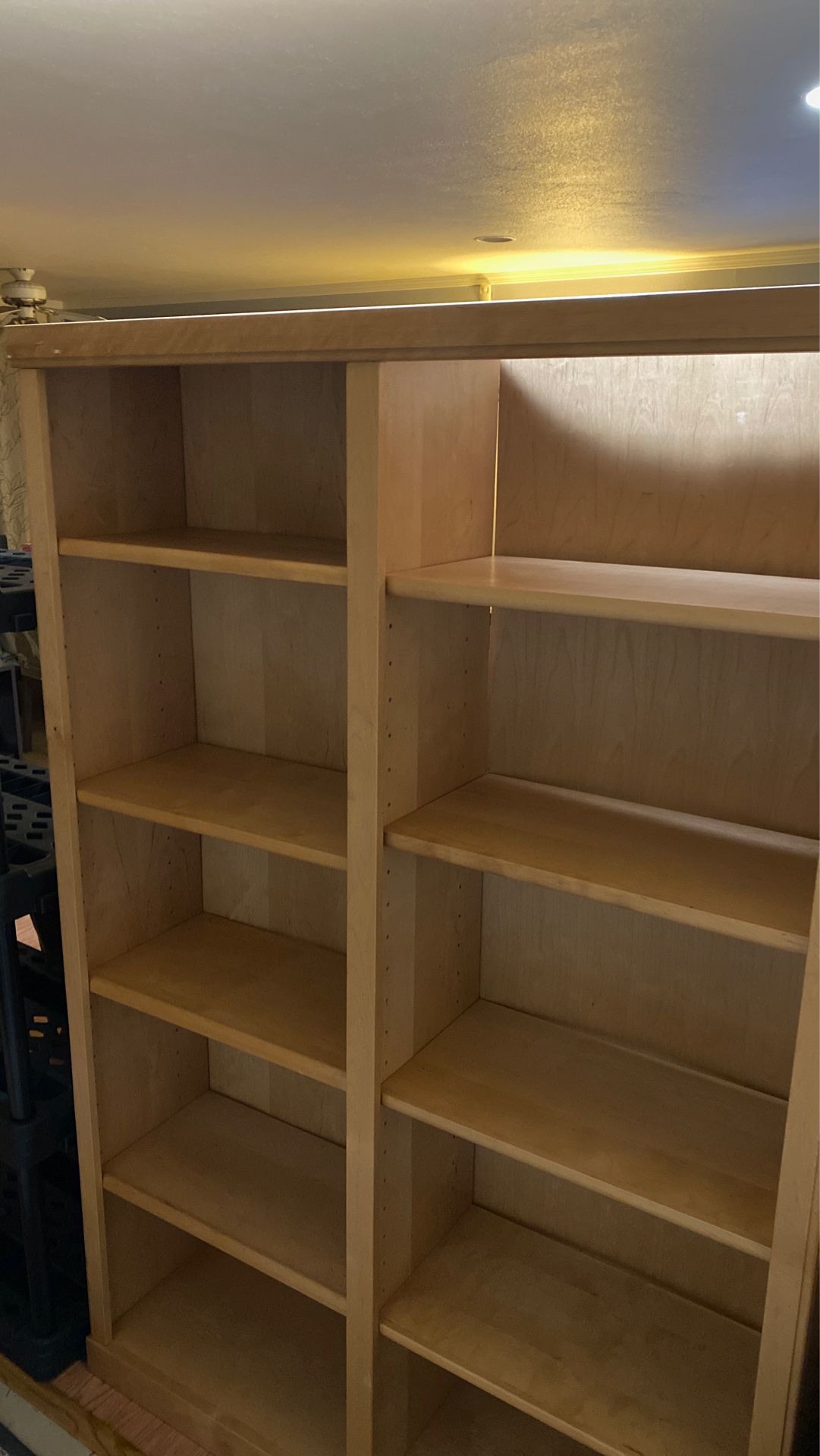 Book case shelves shelf light wood 6’ x 4’ x 12”
