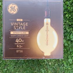 GE LED Vintage Style Amber Glass BT56 40 W