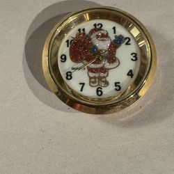 Vintage Preowned 1990's Santa Claus face Clock insert Unbranded Battery Quartz 