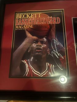 Jordan Autograph Of Beckett 1st Issue Of Basketball With Letter Of Authenticity 