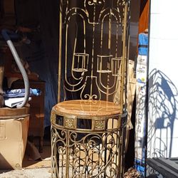 Asian Wrought Iron Wine Rack