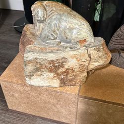 Miwok  Soapstone Carved Buffalo